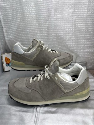 (H) New Balance 574 Un-N-Ding U574GDY Gray / Tan / Cream Suede Men's Size 12