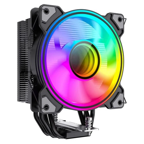 GameMax Black CPU Cooler Heatsink And 120mm PWM Fan ARGB LED For Intel/AMD AM4/5