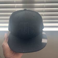 Tampa Bay Rays Hat Cap Snapback Youth One SIze Black Adjustable Logo New Era