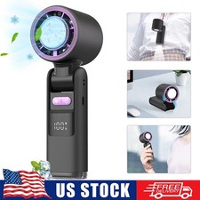 Handheld Portable Mini Turbo Fan w Ice Cooler Rechargeable Travel Outdoor Sport