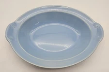 Vintage Mid Century TS and T Luray Pastel Windsor Blue Oval Serving Dish Flat