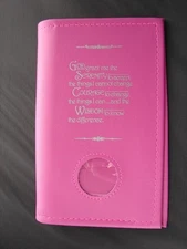 Alcoholics Anonymous AA Big Book cover Paperback Serenity Pink Medallion Coin