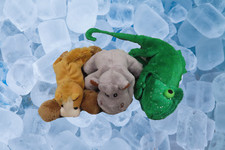Mini Horse, Rhino, Geico Plush Stuffed 3" Lot of 3