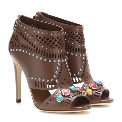 Gucci Studded Pumps Laser Cut Sandals Shoes LIKA Booties 39.5  Embelished $1290