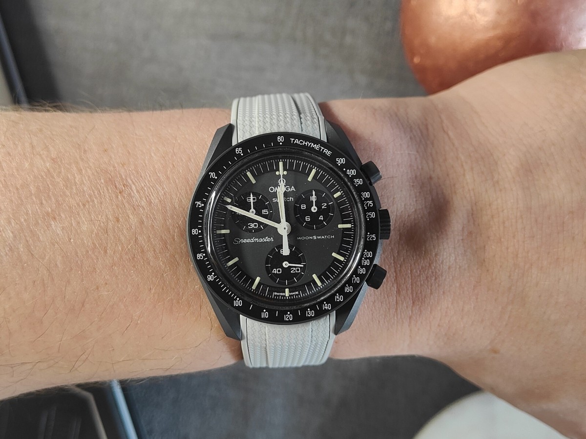 Omega Swatch Moonswatch Mission To The Moon/Mercury - Grey Rubber