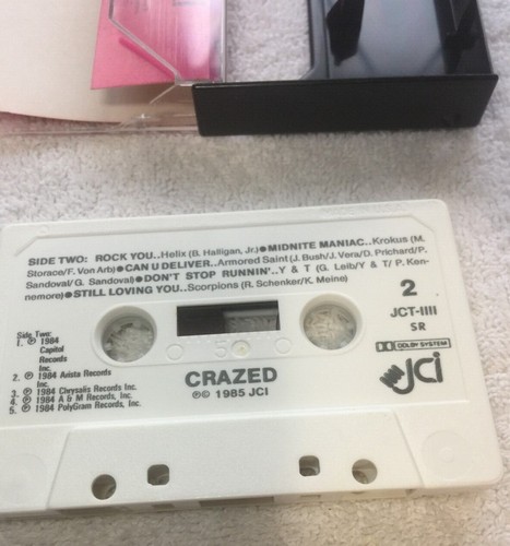 Crazed An All Out Metal Assault cassette tape 1985 JCI JCT-1111 - Picture 4 of 5