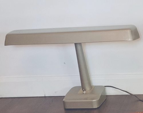 Vintage Industrial Metal Desk Lamp Light 19” x 12” Works