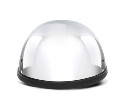 New Daytona Helmets Skull Cap EAGLE- CHROME Motorcycle Helmet