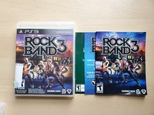  No Game Rock Band 3 PlayStation 3 / PS3 Case and Manual only