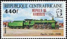Timbre Trains Centrafrique 654 ** lot 1638
