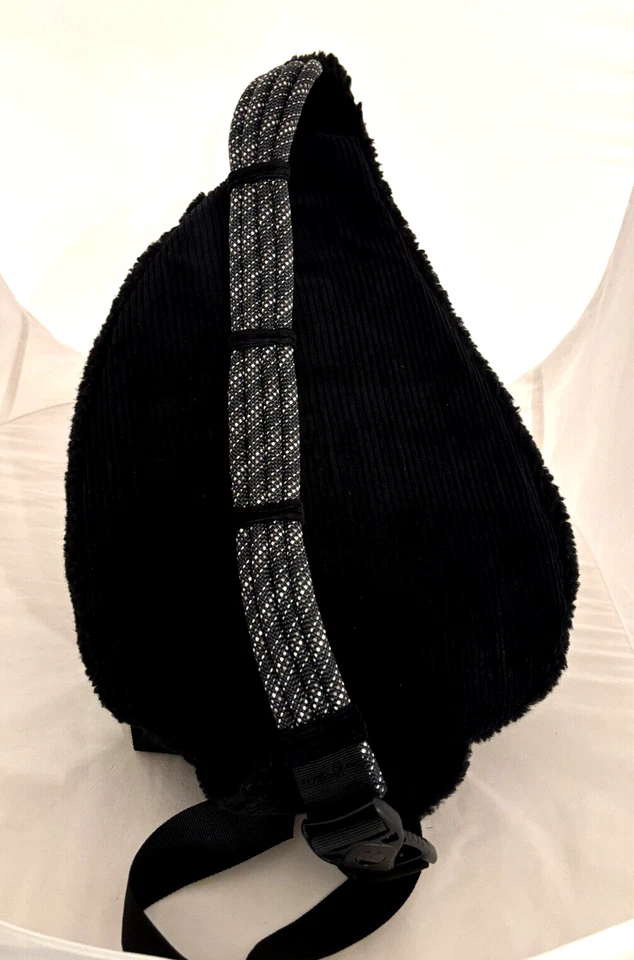 KAVU Mini Rope Fuzz Bag Sling Crossbody Backpack Travel Purse - Black - Image 2 of 4