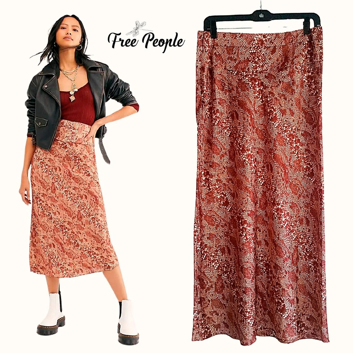snake print maxi skirt