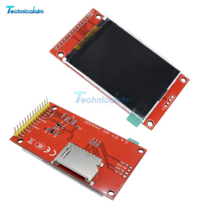 2.4'' 240x320 SPI TFT LCD Serial Port Module+3.3V SD ILI9341 PBC Adapter-