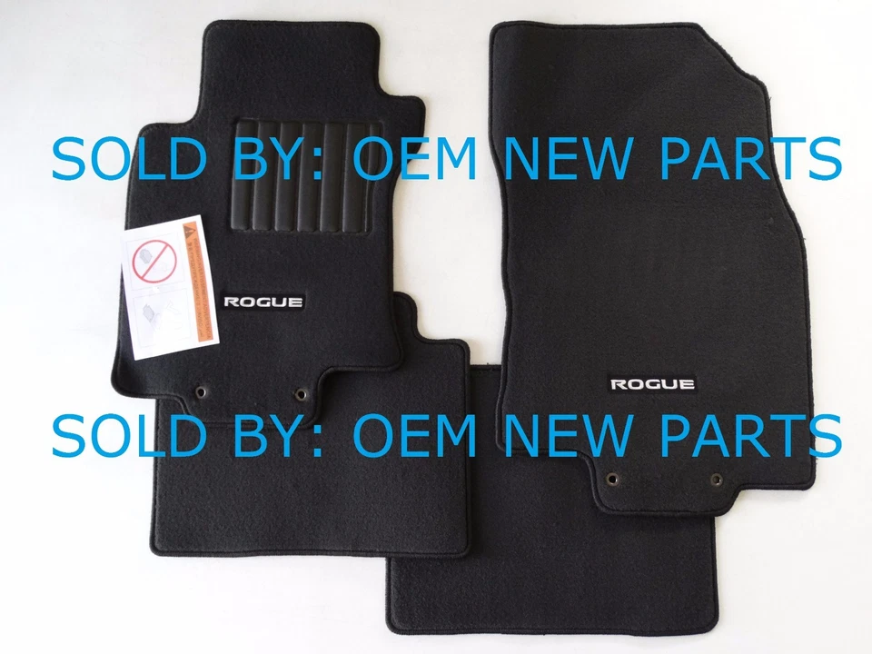 New Genuine OEM BLACK Floor Mats Fit 2014-2020 Nissan Rogue 999E2-G2000 4 PIECE - Image 3 of 3
