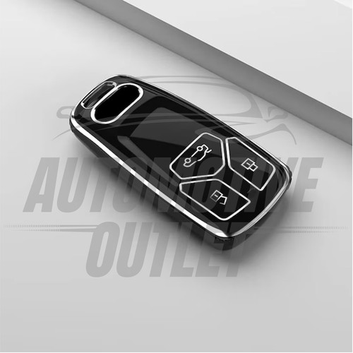 KEY FOB COVER CASE CAR SMART BLACK FOR AUDI A4 B9 A5 A6 8S 8W Q5 Q7 4M S4 S5 TT - Picture 6 of 7