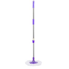 360  Rotating Spinning Mop Pole Handle Replacement Floor Cleaning Tool  2 Heads