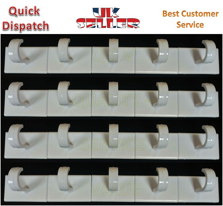 Marksman Self Adhesive Plastic Hooks, Pack of 20 White for sale