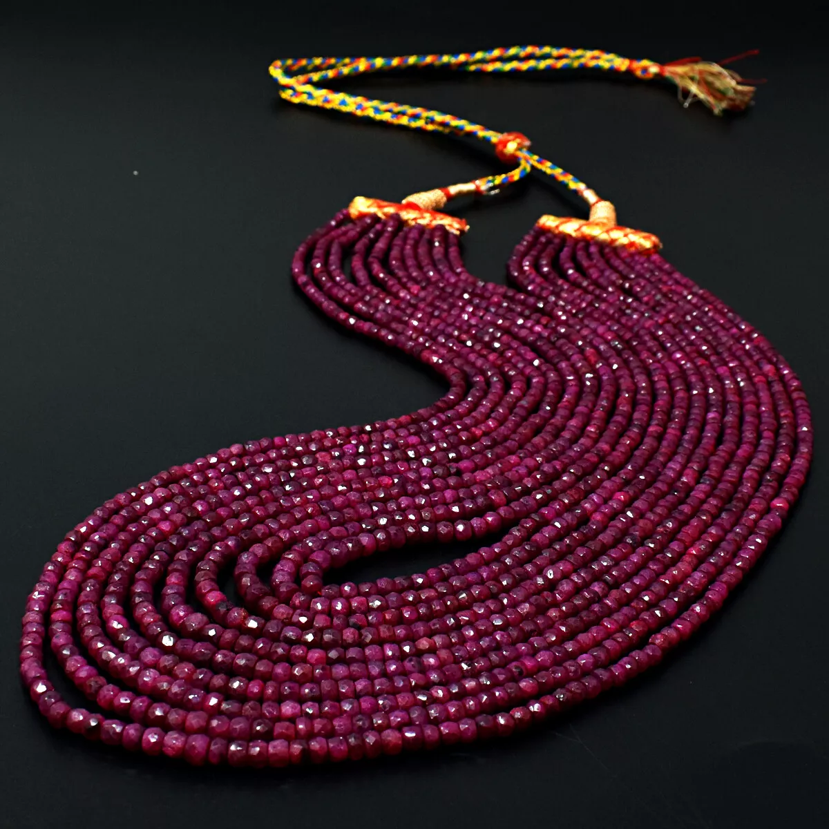 Red ruby cheap beads necklace