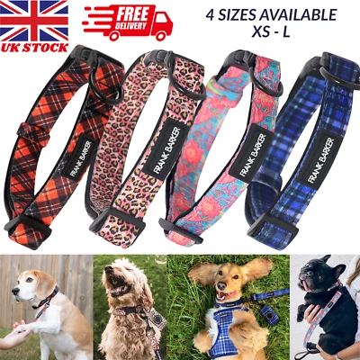 FRANK BARKER Adjustable Dog & Puppy Collar with Buckle & D-Ring – Strong, Comfy, Stylish