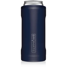 Brumate Hopsulator Slim Can Cooler Tumbler 12 oz Drink Holder Matte Navy Blue