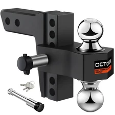 Adjustable Trailer Hitch-Drop Hitch 2.5-inch Receiver 6" Drop/Rise Tow Hitch