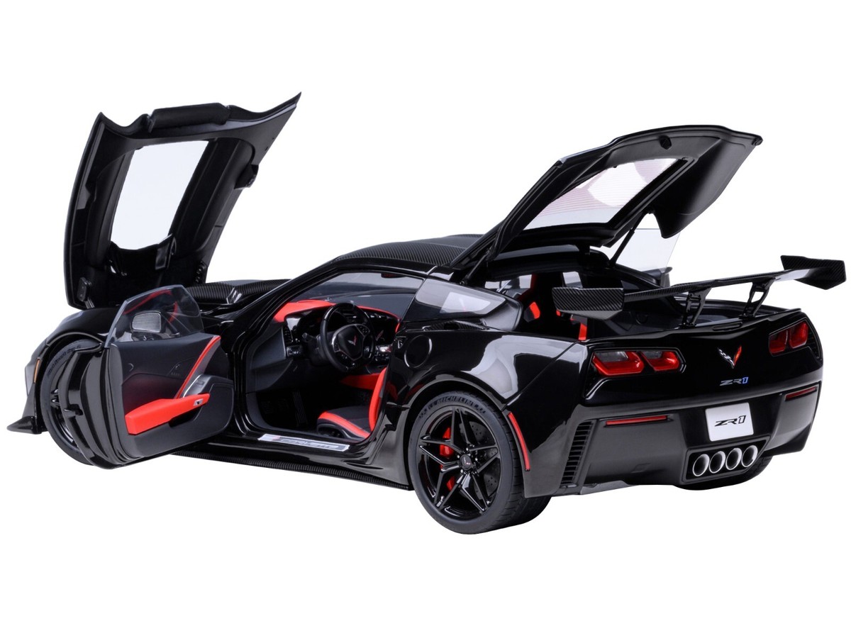 2019 CHEVROLET CORVETTE C7 ZR1 BLACK 1/18 MODEL CAR BY AUTOART