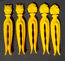 VTG Rogers Clean Grip ~Lot Of (5)  Figural Clothes Pins,  Cocker Spaniels, Cats