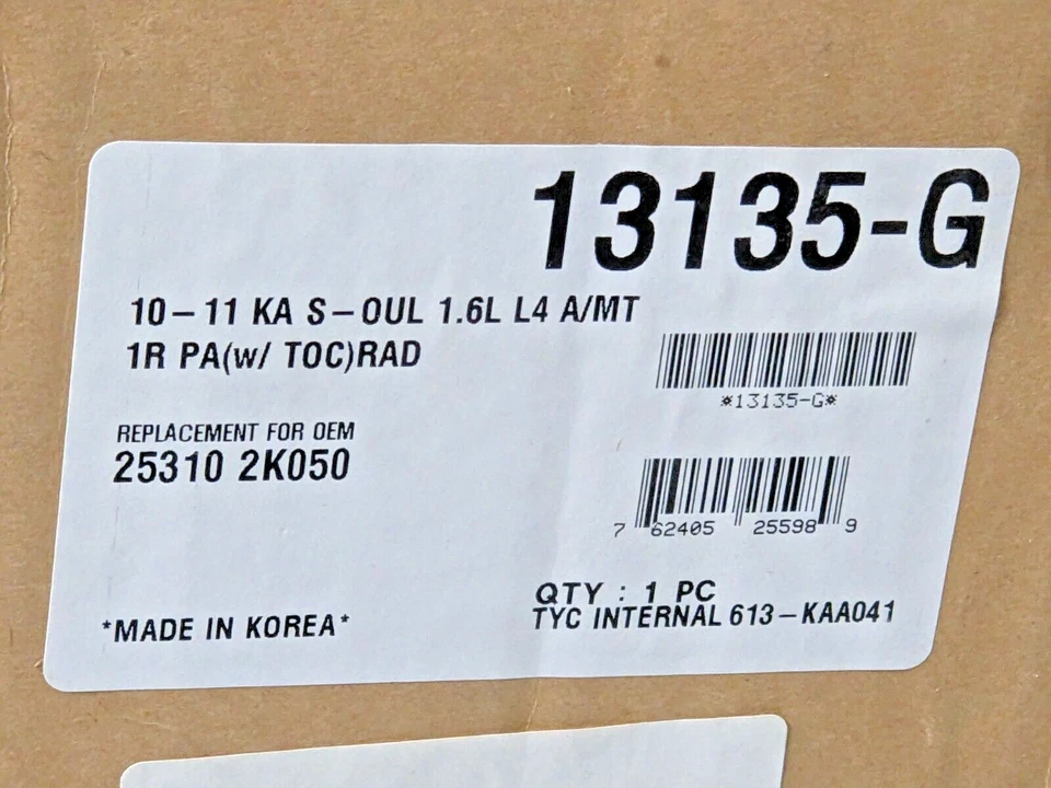 TYC 13135-G Radiator Assembly For 10-11 Kia Soul Foto 4 de 4