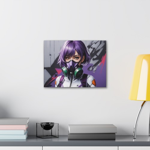 Purple haired anime girl 3 Canvas Gallery Wraps - Picture 13 of 17