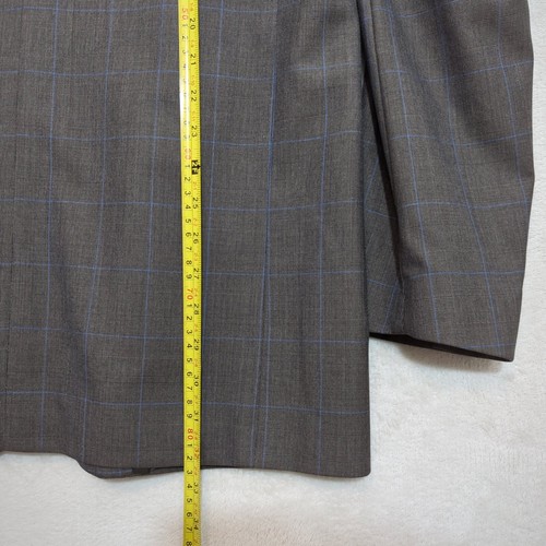 Vitale Barberis Canonico Suit Checked US42 EU52 Wool Galizia Gray 2 Piece Mens - Picture 18 of 21