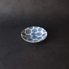 Mino ware Plate S - Organic Garden Dahlia