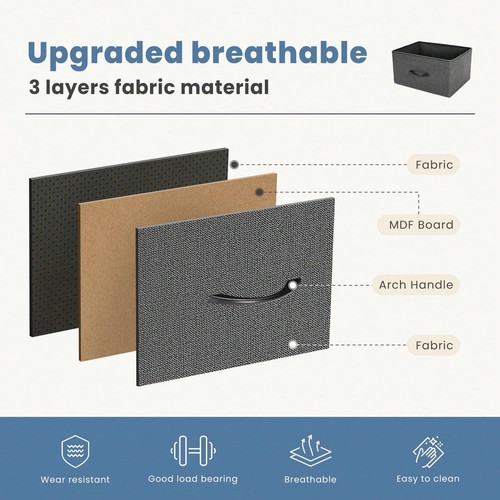 5-Drawer Fabric Chest, Storage Organizer for Closet, Bedroom, Living Room - Picture 54 of 58