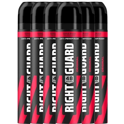 Right Guard Total Defence 5 Original Anti-Perspirant Deodorant Aerosol 250mlx6
