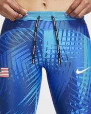 Nike Dri-Fit Team USA Speed Womens Mid-Rise 7/8 Running Leggings CV0423-406 Sz M