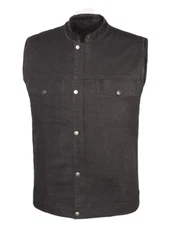 TRUE ELEMENT Mens DENIM SOA Club Style Vest w/ Concealed Carry Pockets