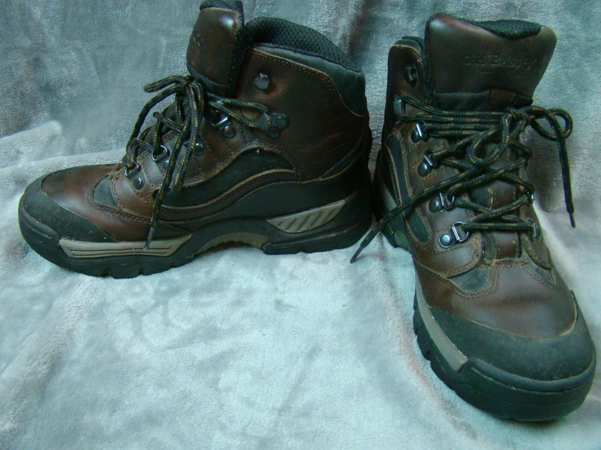 GH Bass Mens Size 7.5 Leather Upper Brown Hiking Trail Walking Boots T120 RL