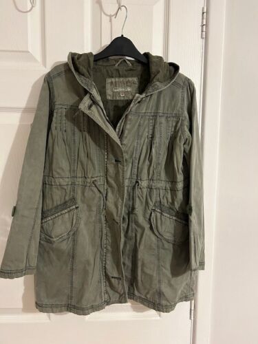 Girls Khaki Green Hooded Parka Jacket - Marks & Spencer - Age 9-10 Years - Picture 1 of 4
