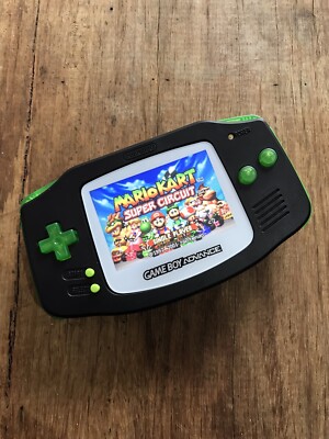 Nintendo Gameboy Advance GBA AGS-101 Green Black Handheld Console BACKLIT IPS