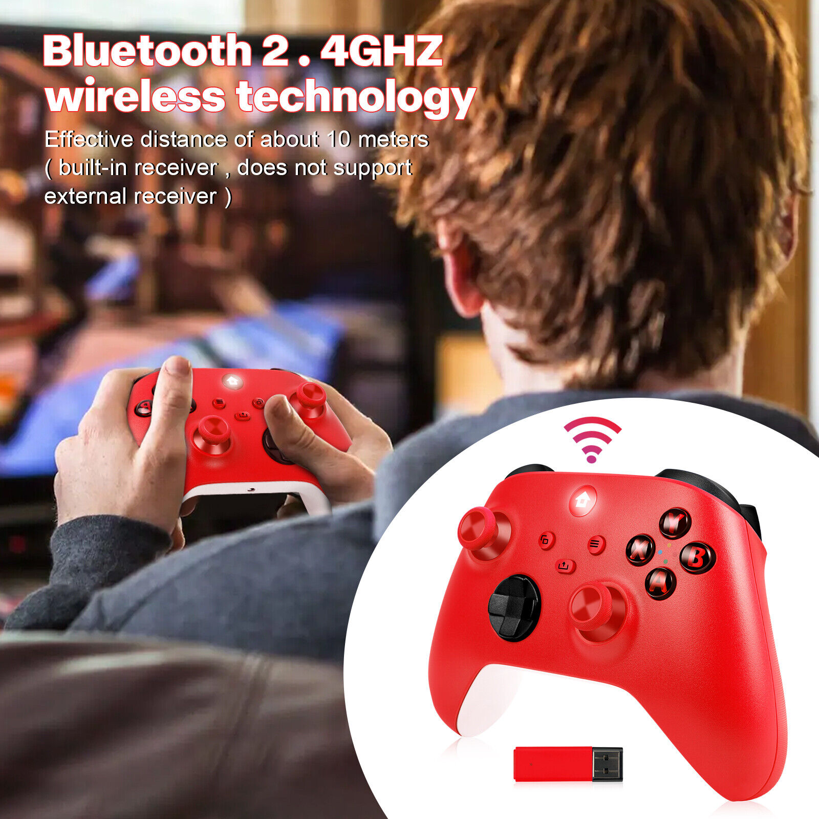 Microsoft Xbox Wireless Controller Pulse Red Comando Sem Fios Xbox  Series/Xbox One/PC