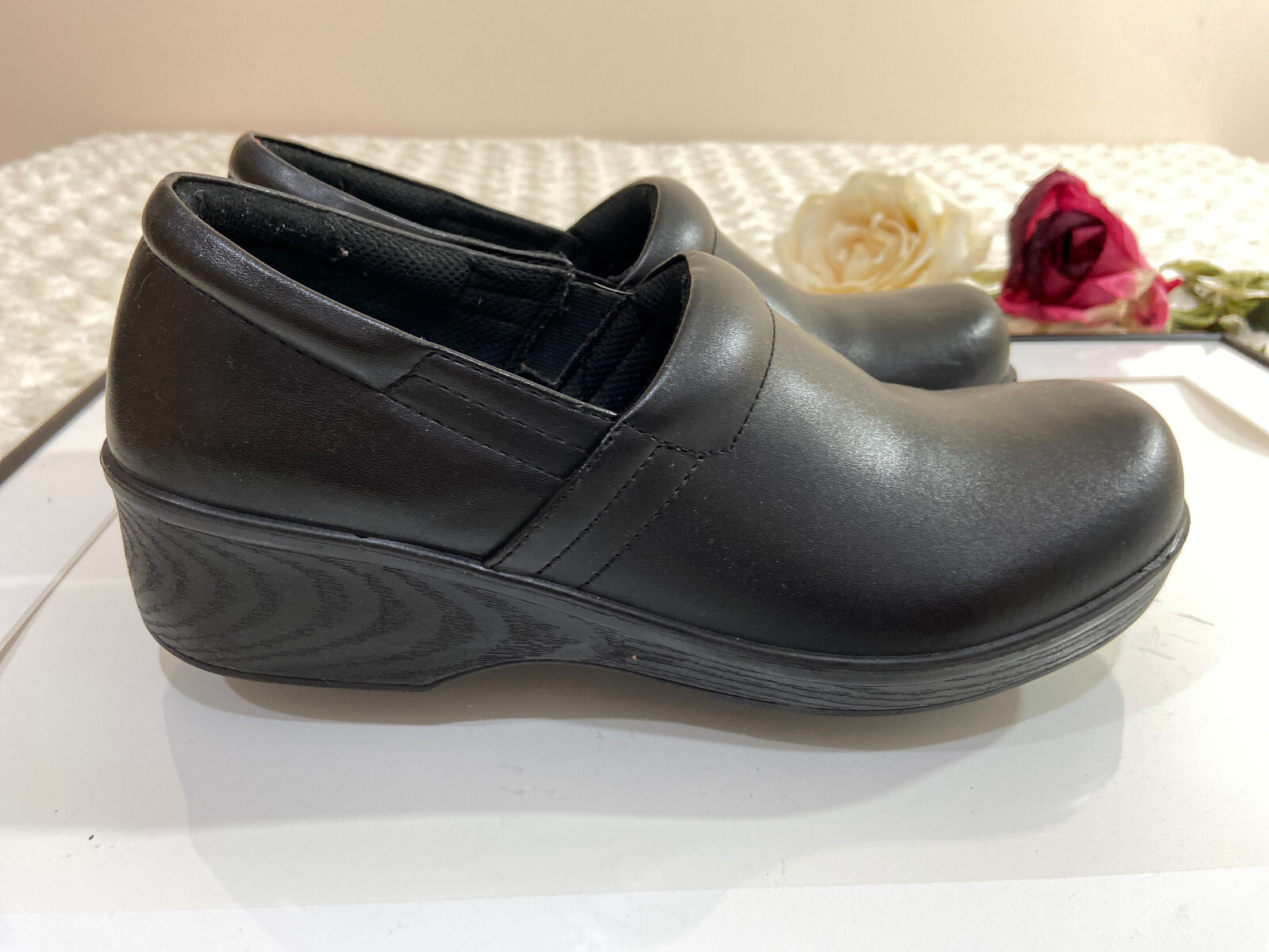Dr Scholls Work Women Shoes Black Leather Slip On Siz… Gem