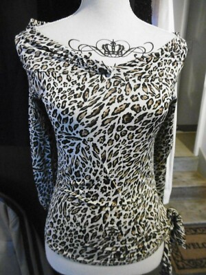 Top Sinequanone Imprimé Panthère - Taille 3 - 90% Viscose - Occasion Très Bon État