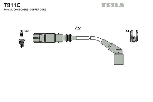 TESLA Zündleitungssatz Zündkabel Satz für BMW Z3 Roadster 1.9i 3er Cabriolet