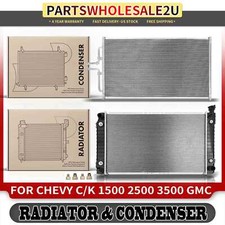 2pcs Radiatorac Condenser Cooling Kit For Chevrolet C1500 C2500 Gmc K1500 K2500
