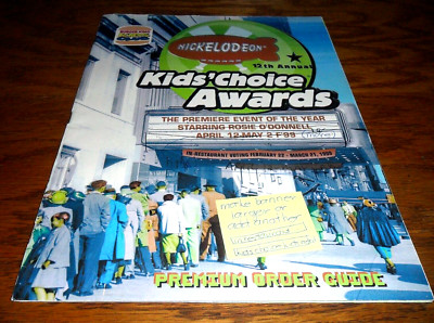 1/1 ORIGINAL NICKELODEON KIDS CHOICE AWARDS PROOF PRODUCTION CAT DOG ORDER GUIDE