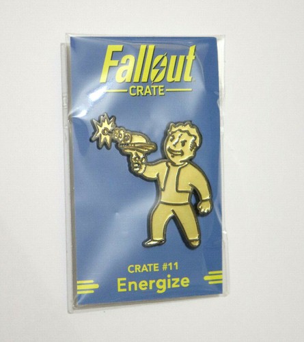 Fallout Crate #11 Energize Rar Pin Badge Loot Crate Bethesda Collectible - Picture 3 of 3