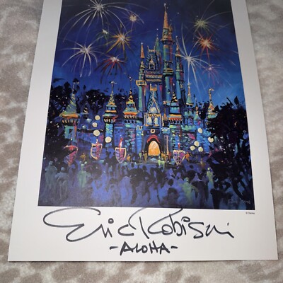 D23 Disney Castle Litho Print Disneyland Signed Eric Robison WDW