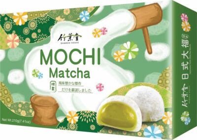 [ 210g ] Bamboo House Grüntee Mochi | Matcha | Klebreiskuchen mit grünem Tee