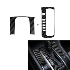 Carbon Fiber Gear Shift Panel Decor Trim Cover Fit For Honda Civic 10th 2016-19