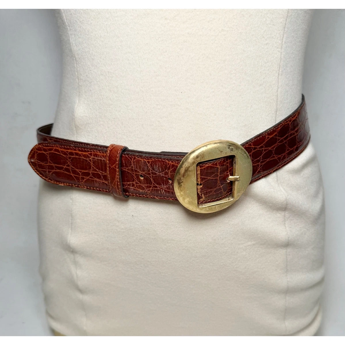 Vintage MCM Gold Tone & Leather Chain Belt Brown Rare Design MCM MCM Cognac / Gold Belt | Grailed main image 3