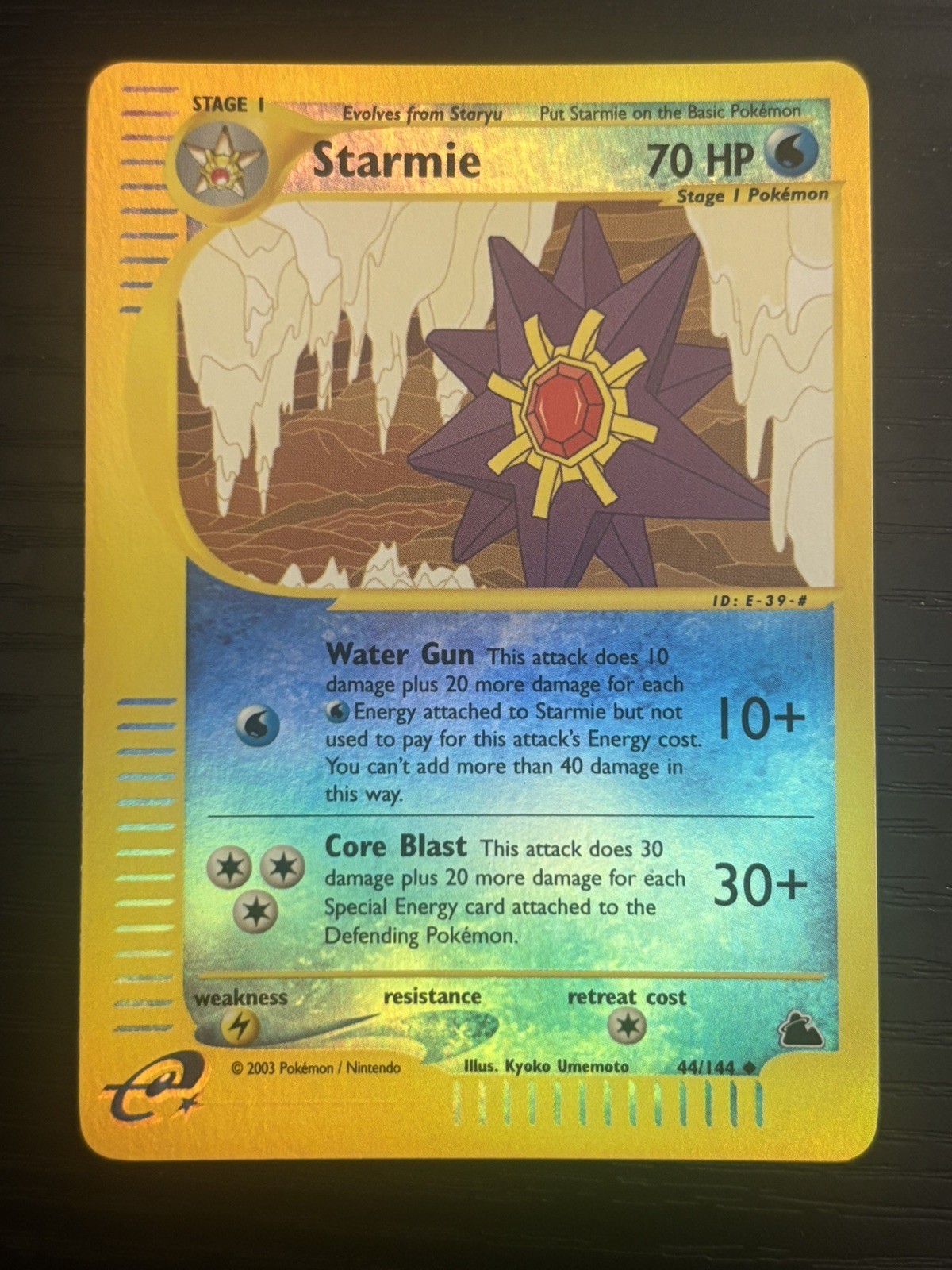 2003 Pokémon TCG Starmie 44/144 Skyridge Reverse Holo NM
